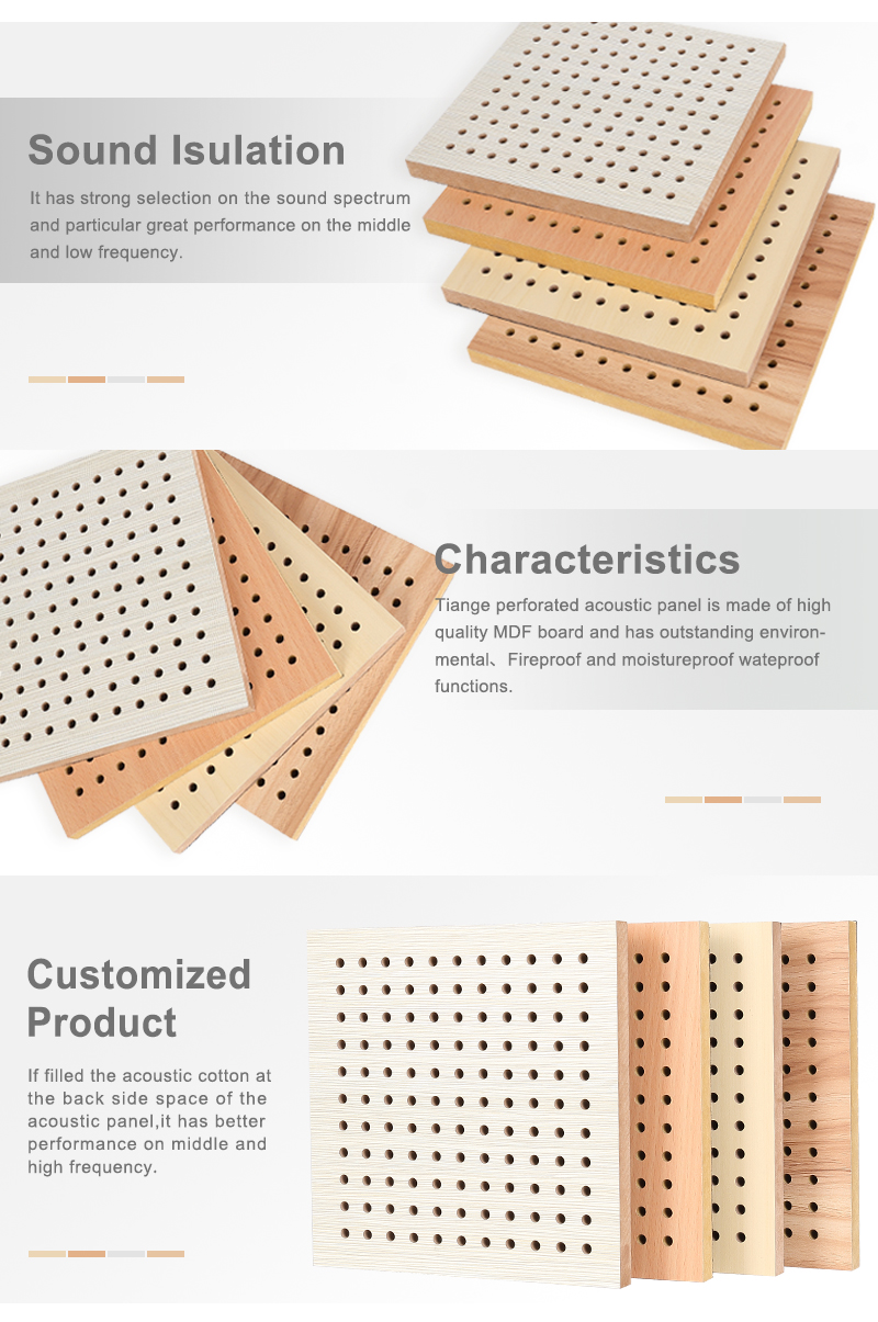 Perforated Wooden Acoustic Panel