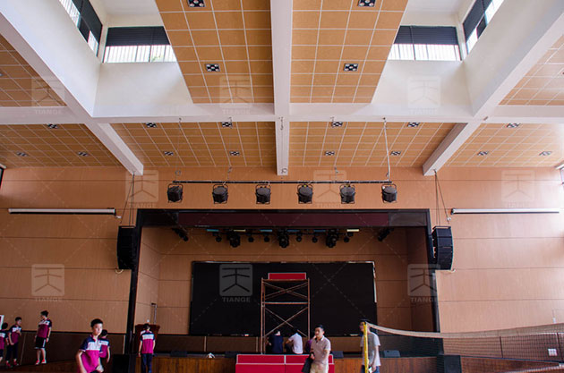 Affiliated School of Beijing Foreign Studies University - grooved wooden acoustic panel-2