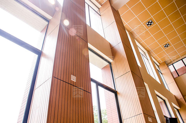 Affiliated School of Beijing Foreign Studies University - grooved wooden acoustic panel-3