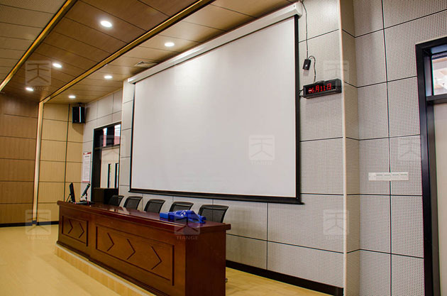 Affiliated School of Beijing Foreign Studies University - grooved wooden acoustic panel-5