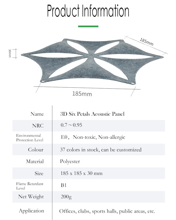 3D Six Petals Acoustic Panel-5