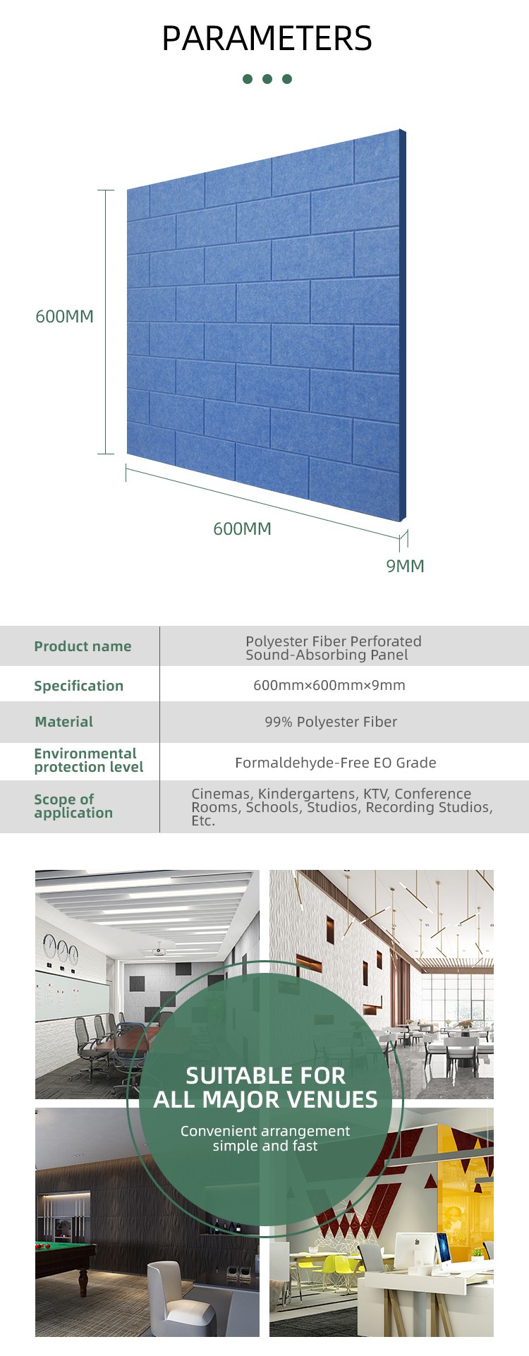 Carved Polyester Fiber Acoustic Panel-3