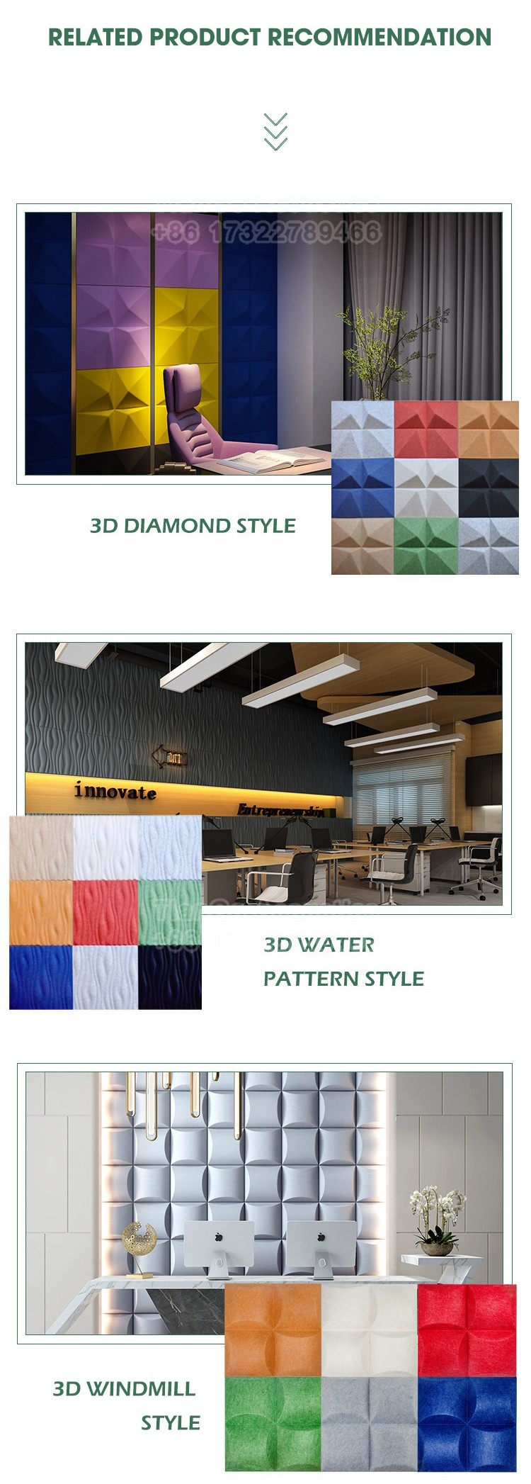 3D Pyramid Acoustic Wall Panels-11