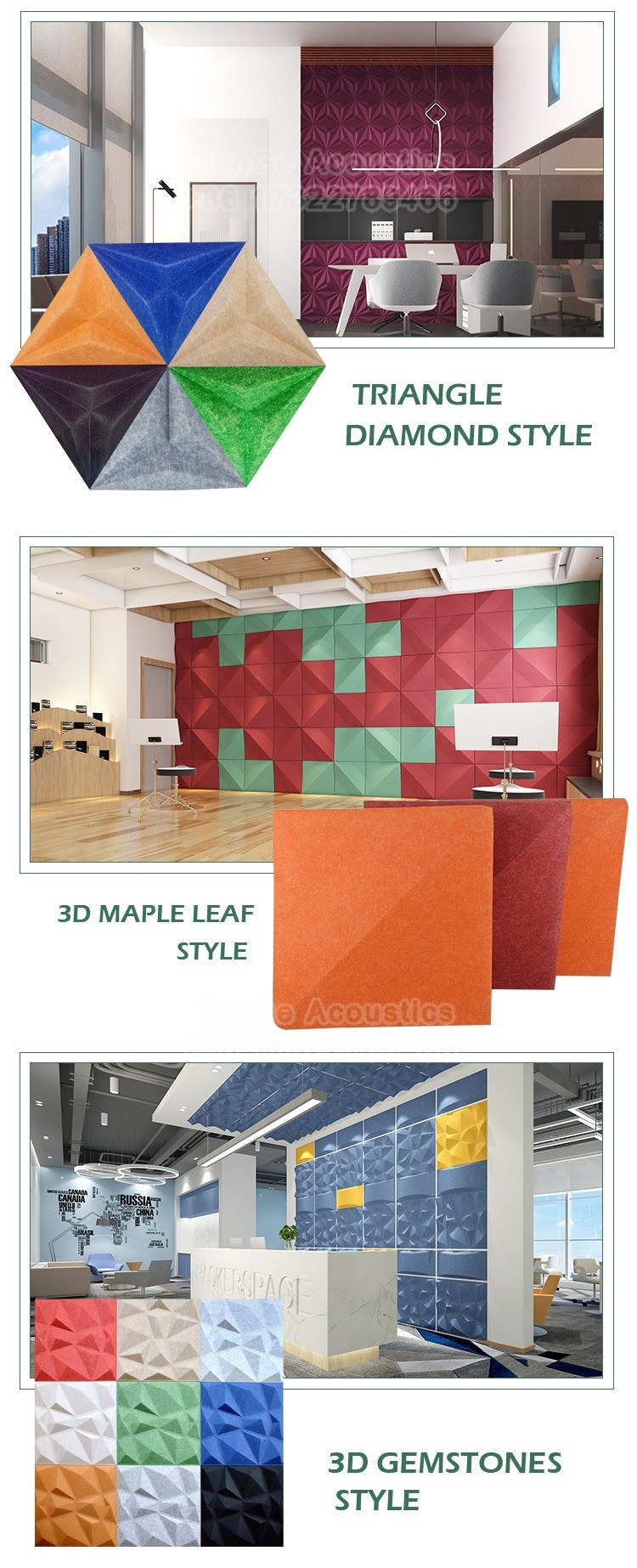 3D Pyramid Acoustic Wall Panels-12