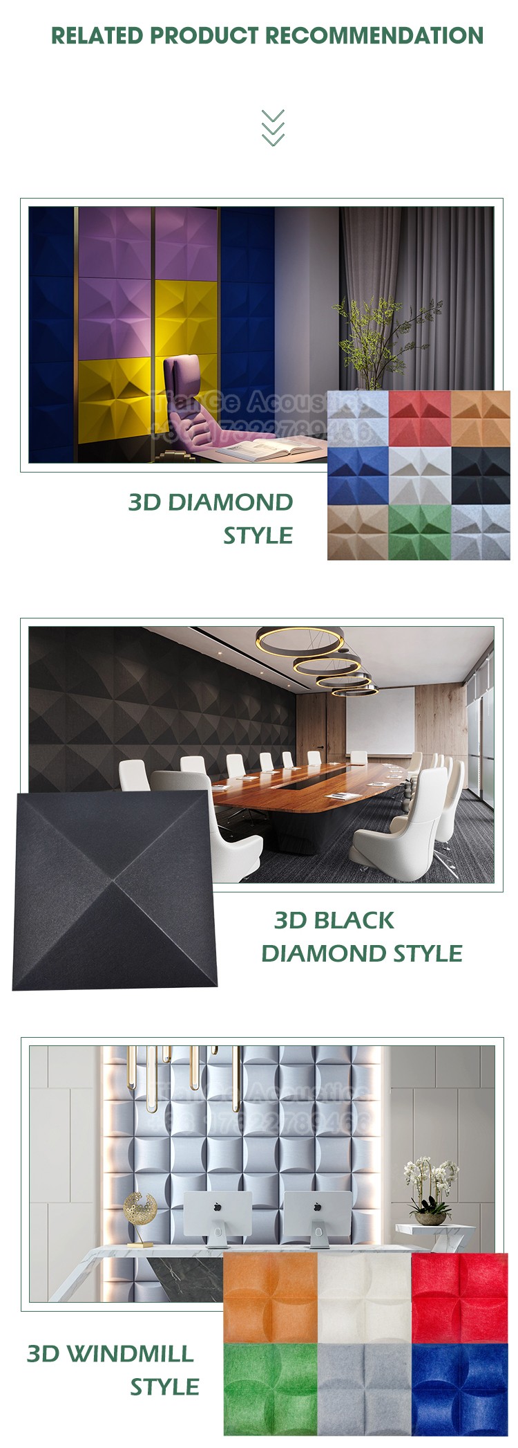 3D Triangle Acoustic Wall Panels-10