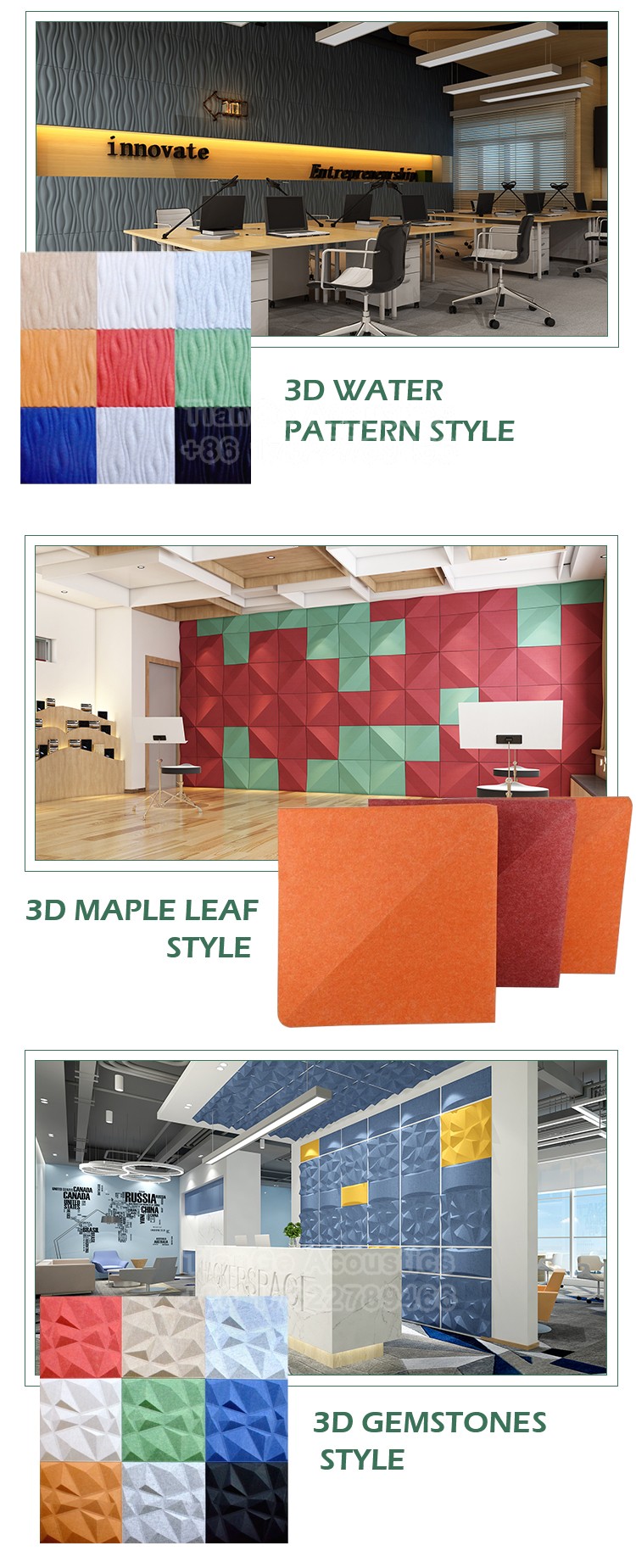 3D Triangle Acoustic Wall Panels-11