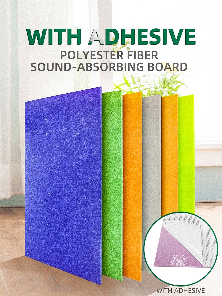 With Adhesive Polyester Fiber Acoustic Panel-1