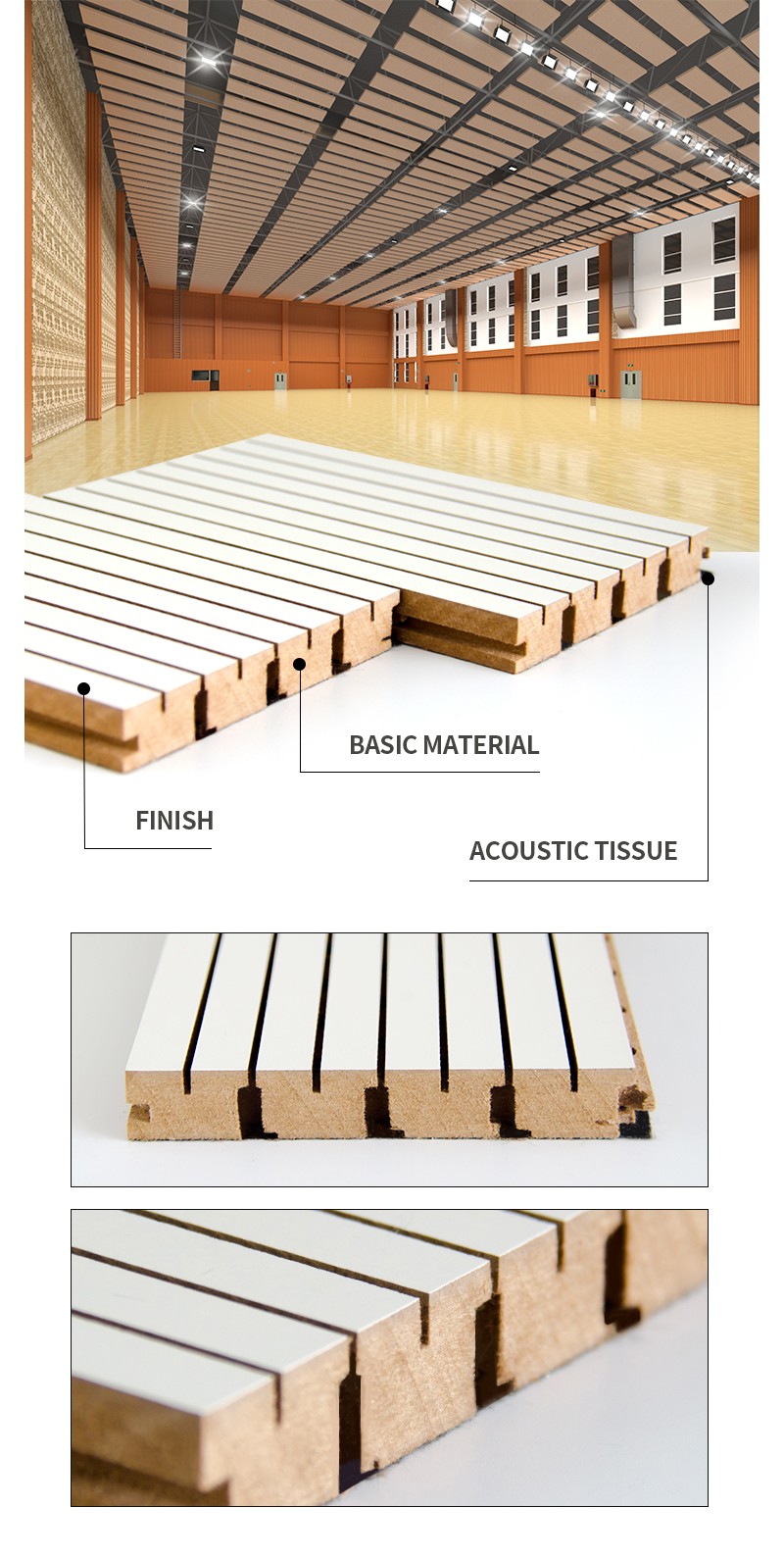 Mdf Grooved Board For Assembly Hall-3