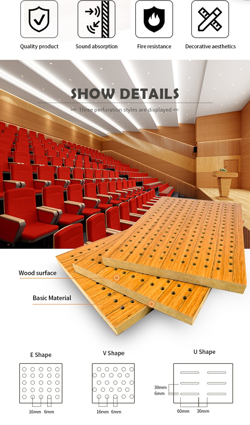 Acoustic Perforated Wood Ceiling Panels-1