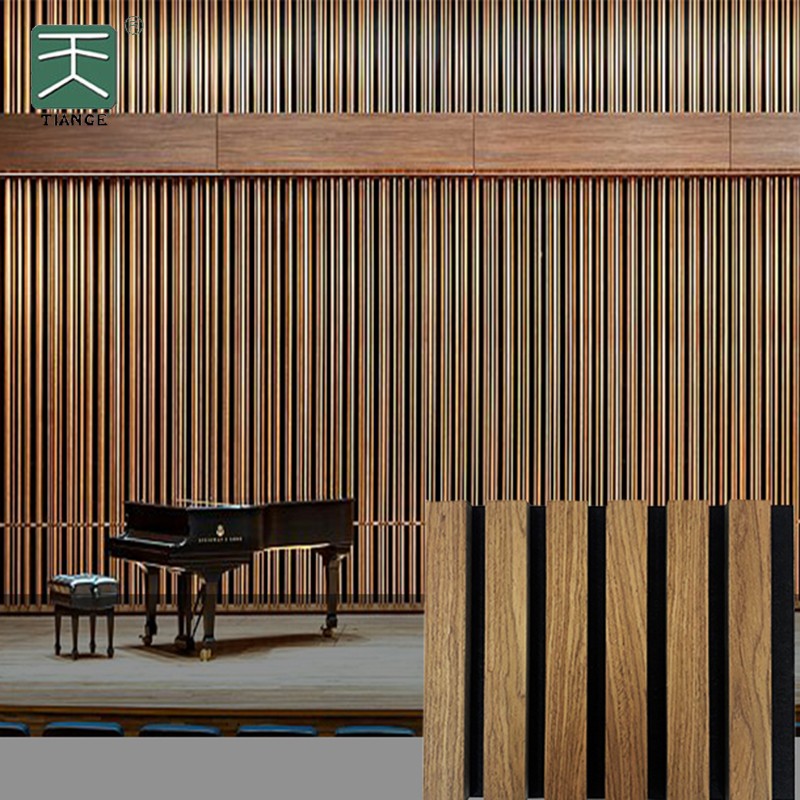 Slatwall Wood Panels For Music Hall