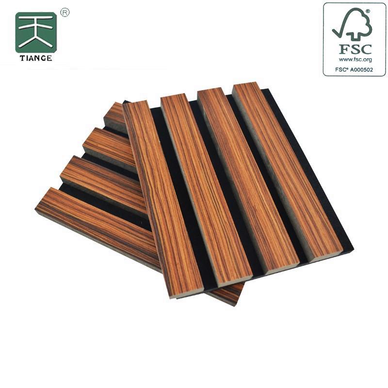 Slatted Timber Panels For Conference Room