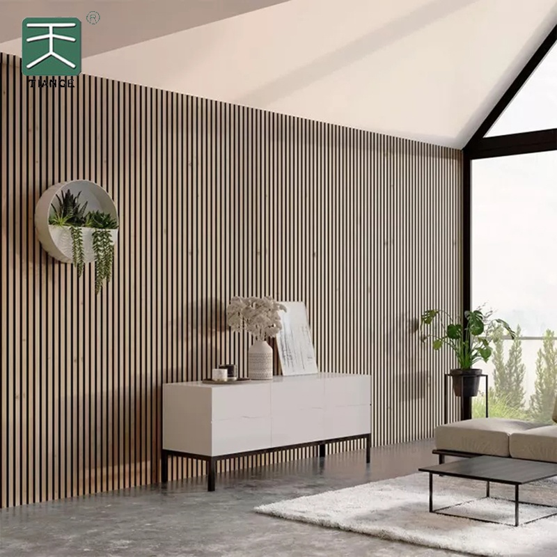 Acoustic Slat Wood Wall Panels For Hotel