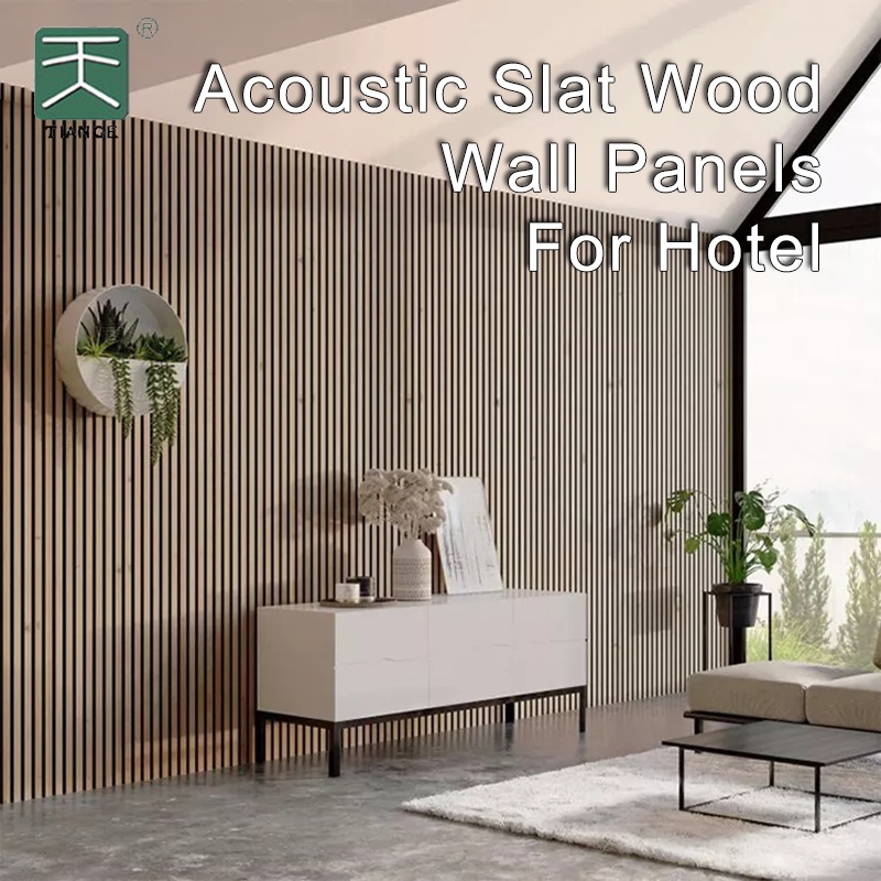 Acoustic Slat Wood Wall Panels For Hotel-1