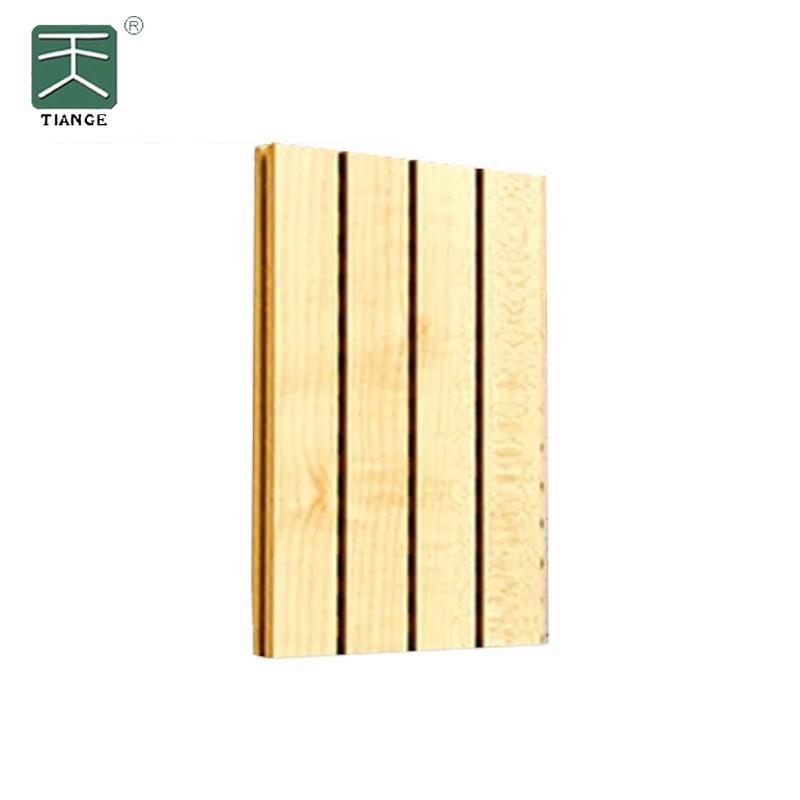 Grooved Wooden Panels For Piano Room