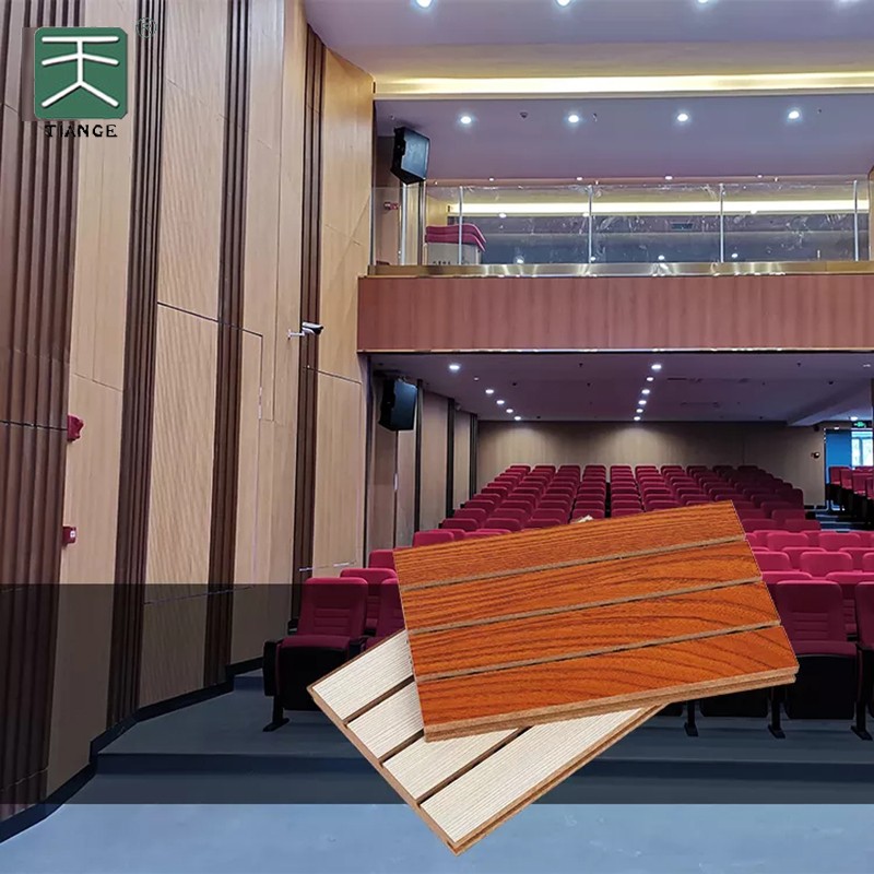 Grooved Timber Panels For Theater