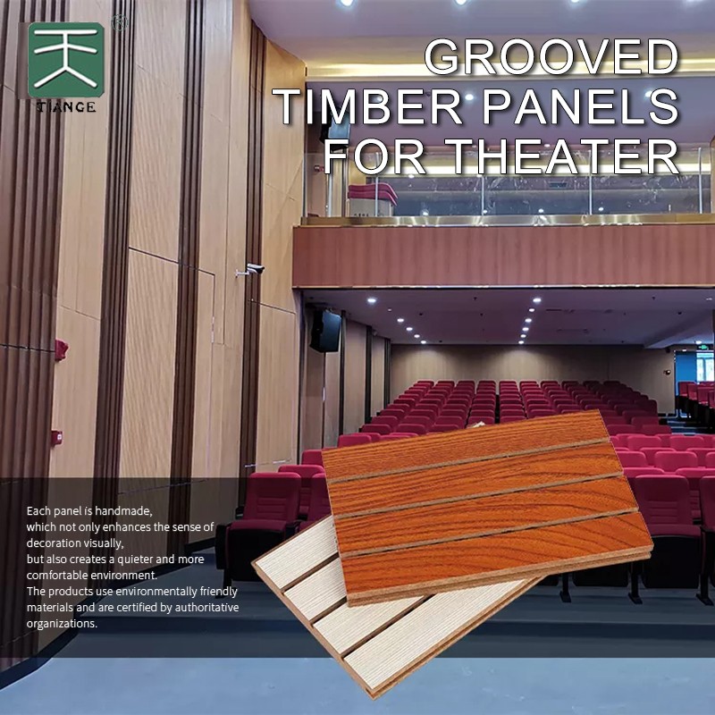 Grooved Timber Panels For Theater-1