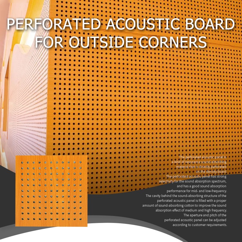 Perforated Acoustic Board For Outside Corners