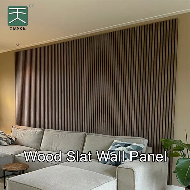 Rustic Walnut Wood Slat Wall Panel-1