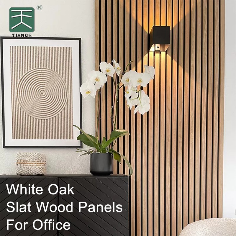 White Oak Slat Wood Panels For Office-1