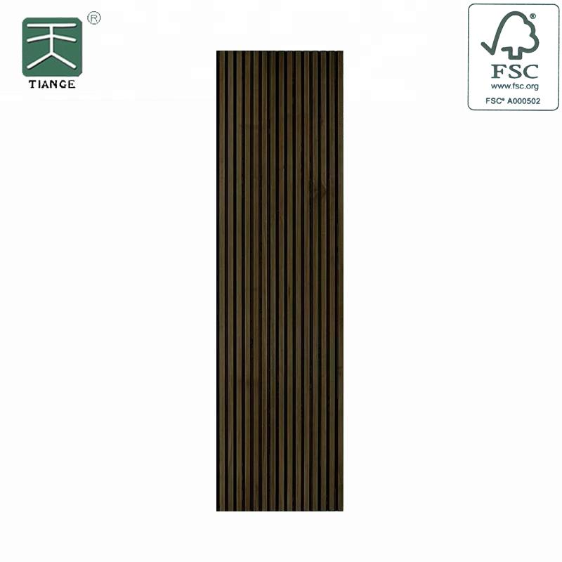 Smoked Oak Vertical Wood Slat Panels