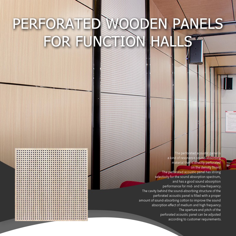 Perforated Wooden Panels For Function Halls