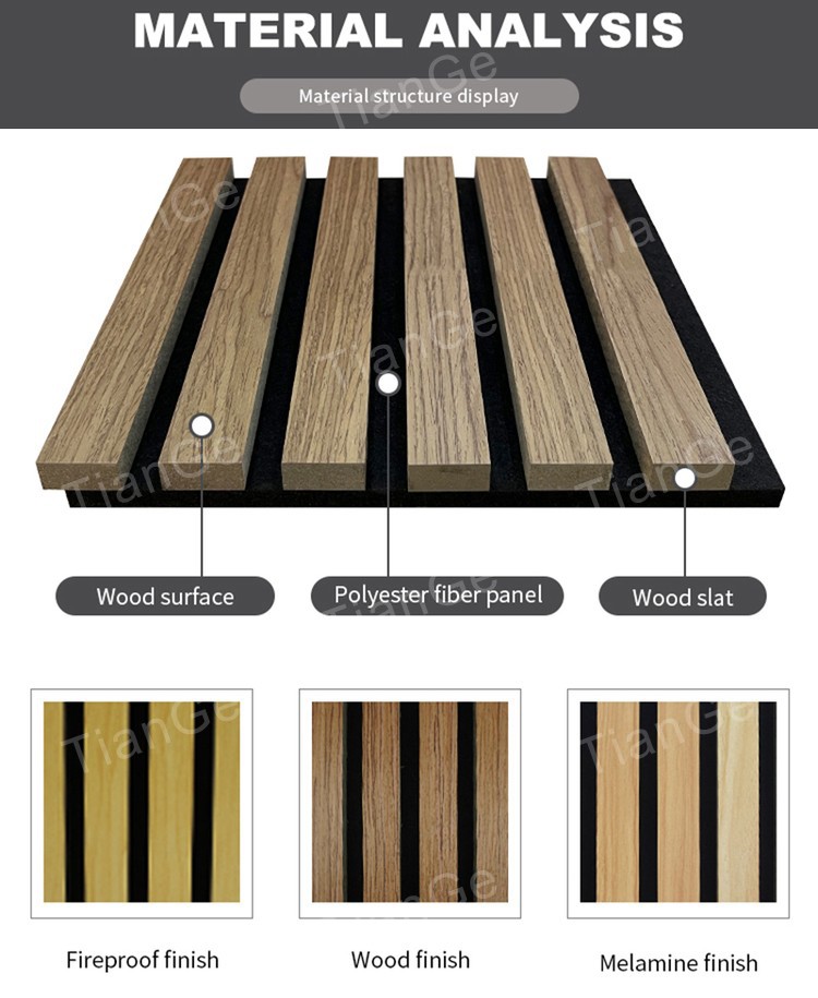 Classic Acoustic Oak Slat Wall Panel For Wall-4