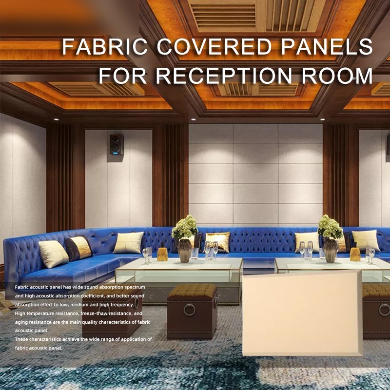 Fabric Covered Panels For Reception Room-1