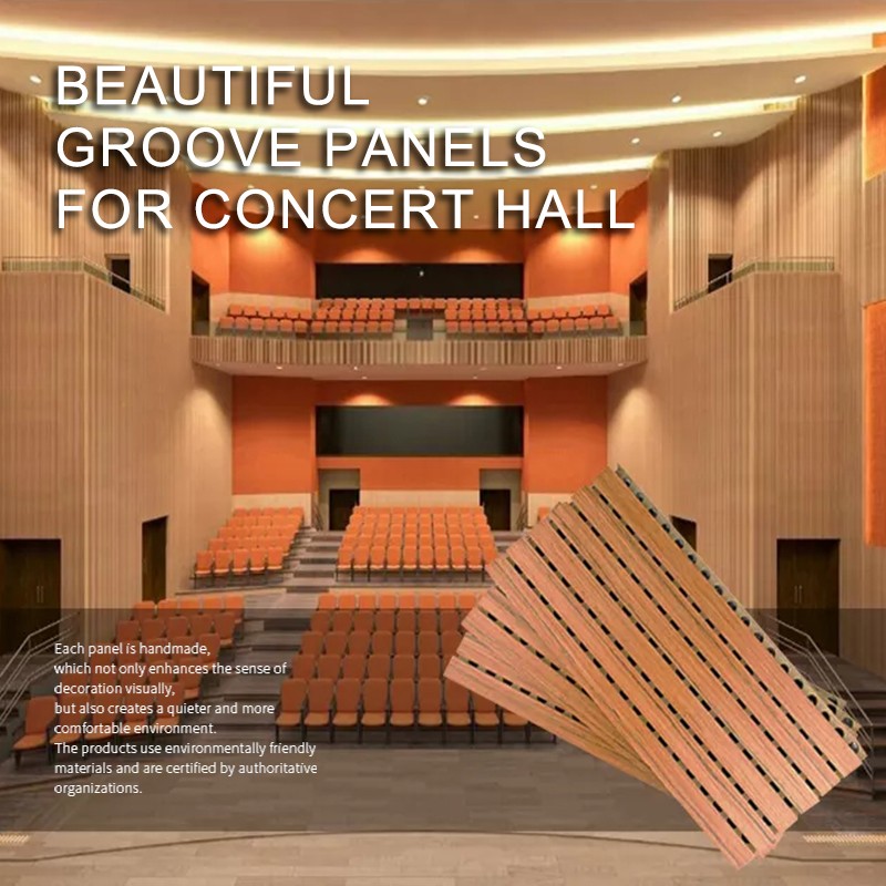 Beautiful Groove Panels For Concert Hall-1