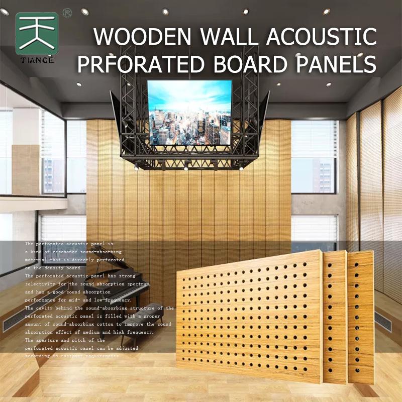 Wooden Wall Acoustic Perforated Board Panels