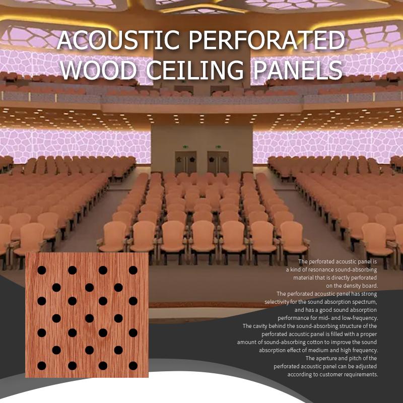 Acoustic Perforated Wood Ceiling Panels