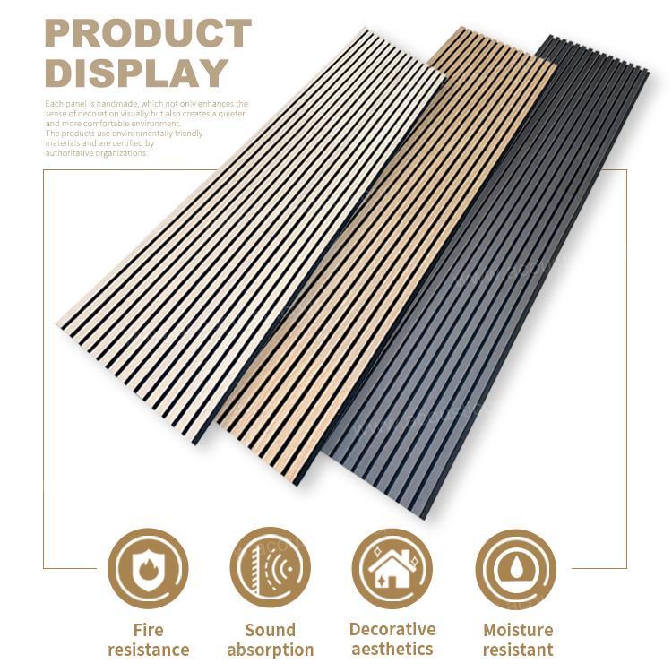 Acoustic Wood Wall Vertical Slat Panels-1