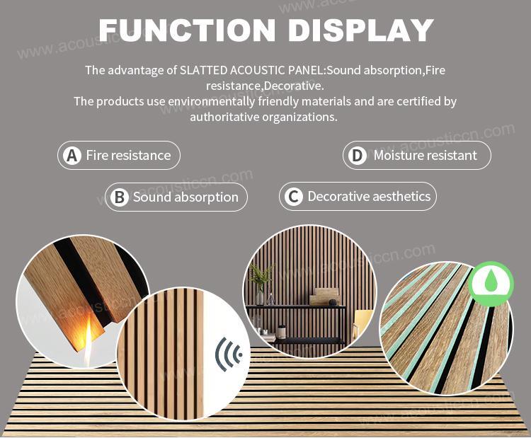 Acoustic Wood Wall Vertical Slat Panels-2