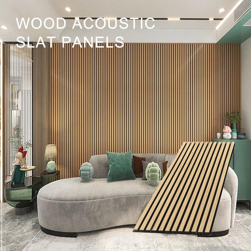 Interior Natural Wood Acoustic Slat Panels-1