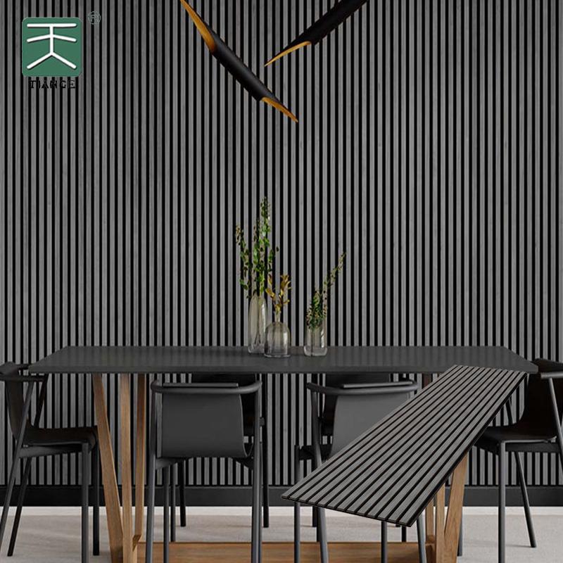 Slatted Acoustic Wall Panels for Restaurant