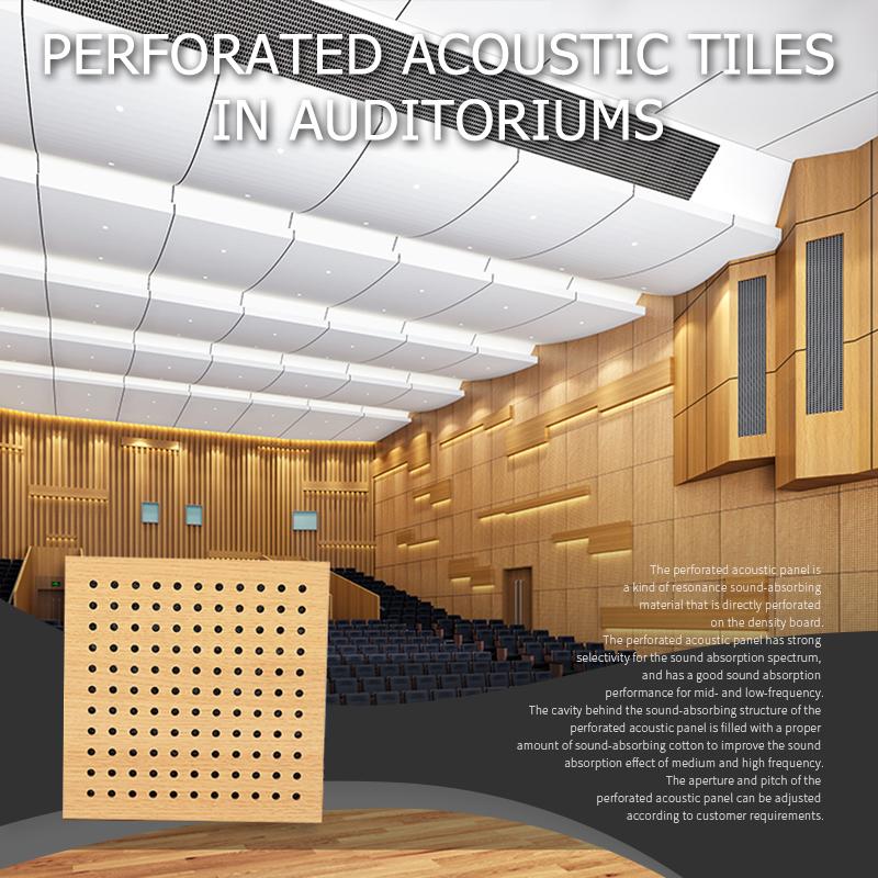 Perforated Acoustic Tiles in Auditoriums