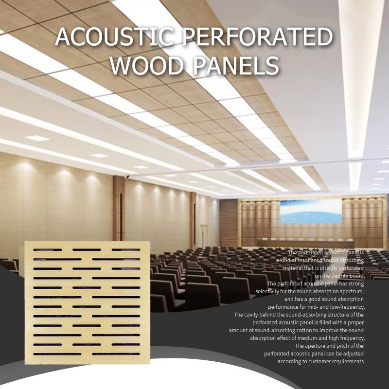 Wall And Ceiling Acoustic Perforated Wood Panels