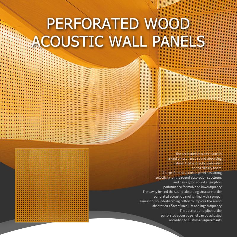 Perforated Wood Acoustic Wall Panels for Reduced Echo