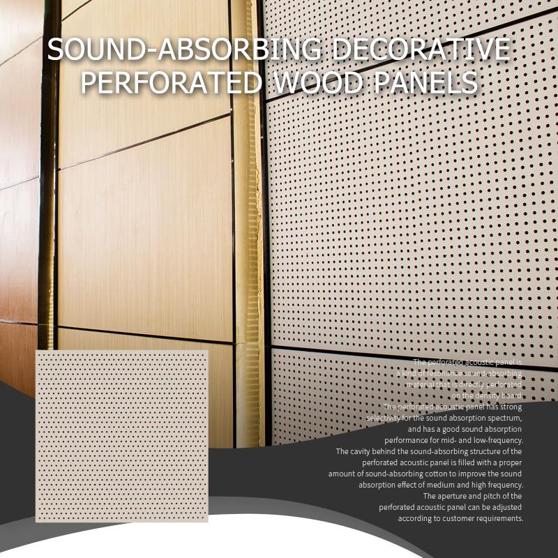 Sound-Absorbing Decorative Perforated Wood Panels