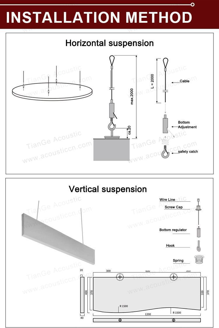 PET Acoustic Ceiling Baffles