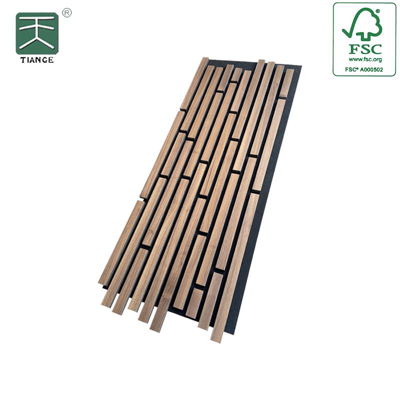 Irregularly Shaped Wood Slat Wall Panel