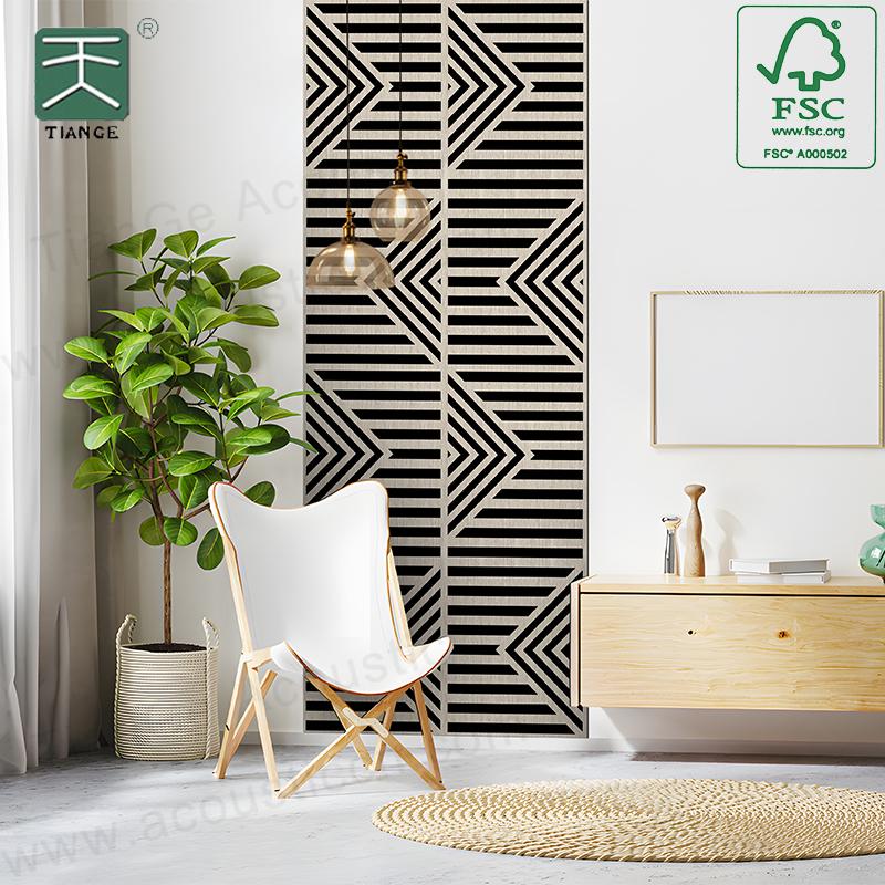 Irregularly Shaped Slatted Wall Panels