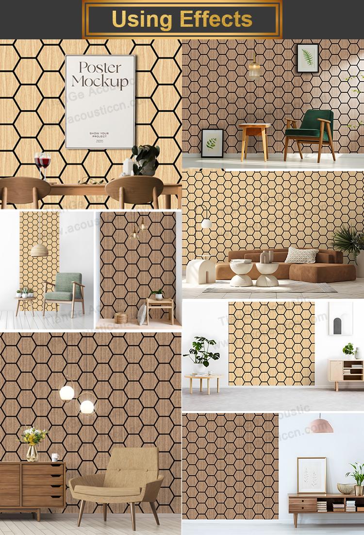 Hexagon Wooden Acoustic Panels-3