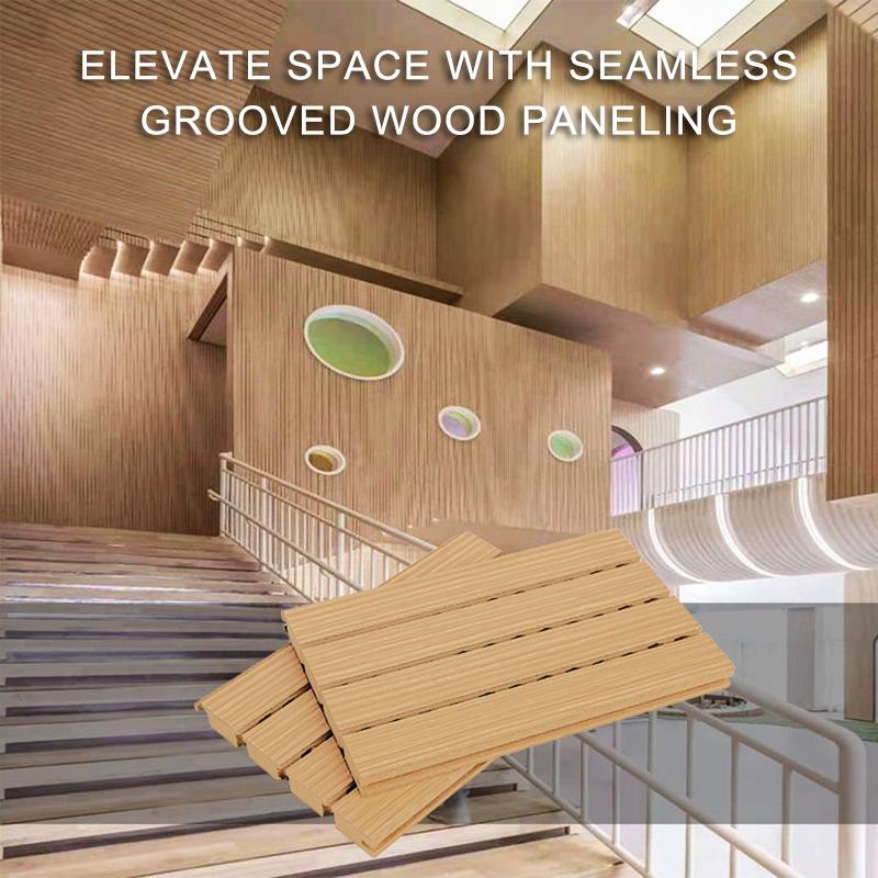 Elevate Space with Seamless Grooved Wood Paneling-1