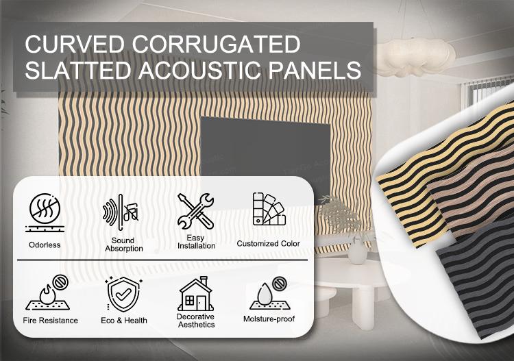 Curved Corrugated Slatted Acoustic Panels-0