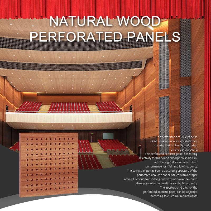 Natural Wood Perforated Panels